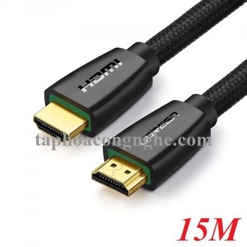 Ugreen 40416 15M màu Đen Cáp tín hiệu HDMI chuẩn 2.0 hỗ trợ phân giải 4K HD118 30040416